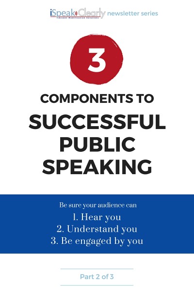 3 Components to successful public speaking